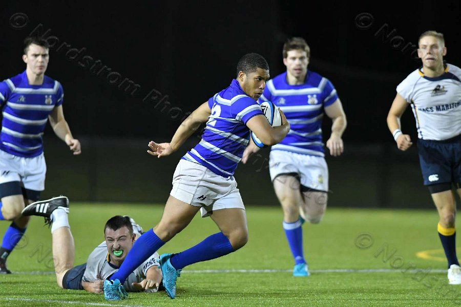 Wheaton Men\'s Rugby vs Mass Maritime.  Photo by Keith Nordstrom
